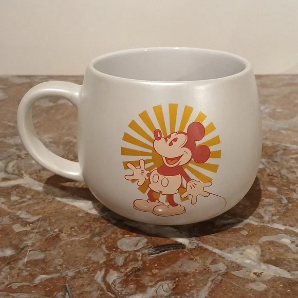 Disney Mickey & Minnie Golden Bust Pearlescent Stoneware Mug / 21oz - Picture 1 of 5